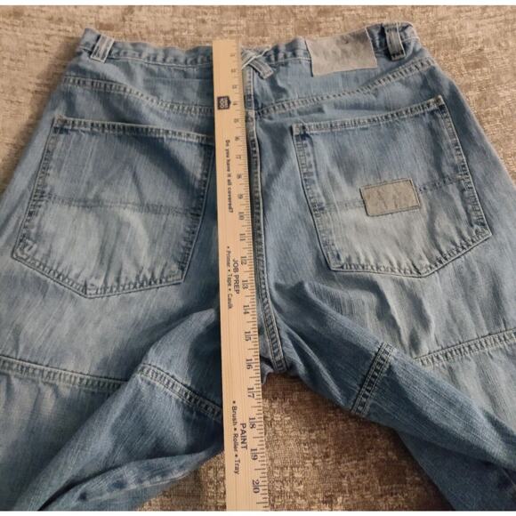 Vintage Southpole Baggy Jeans Size 38 Distressed Pockets Patchwork Rare - Picture 9 of 15